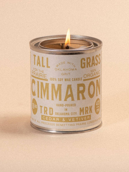 Cimmaron: Cedar + Vetiver Soy Wax Candle: 4 oz